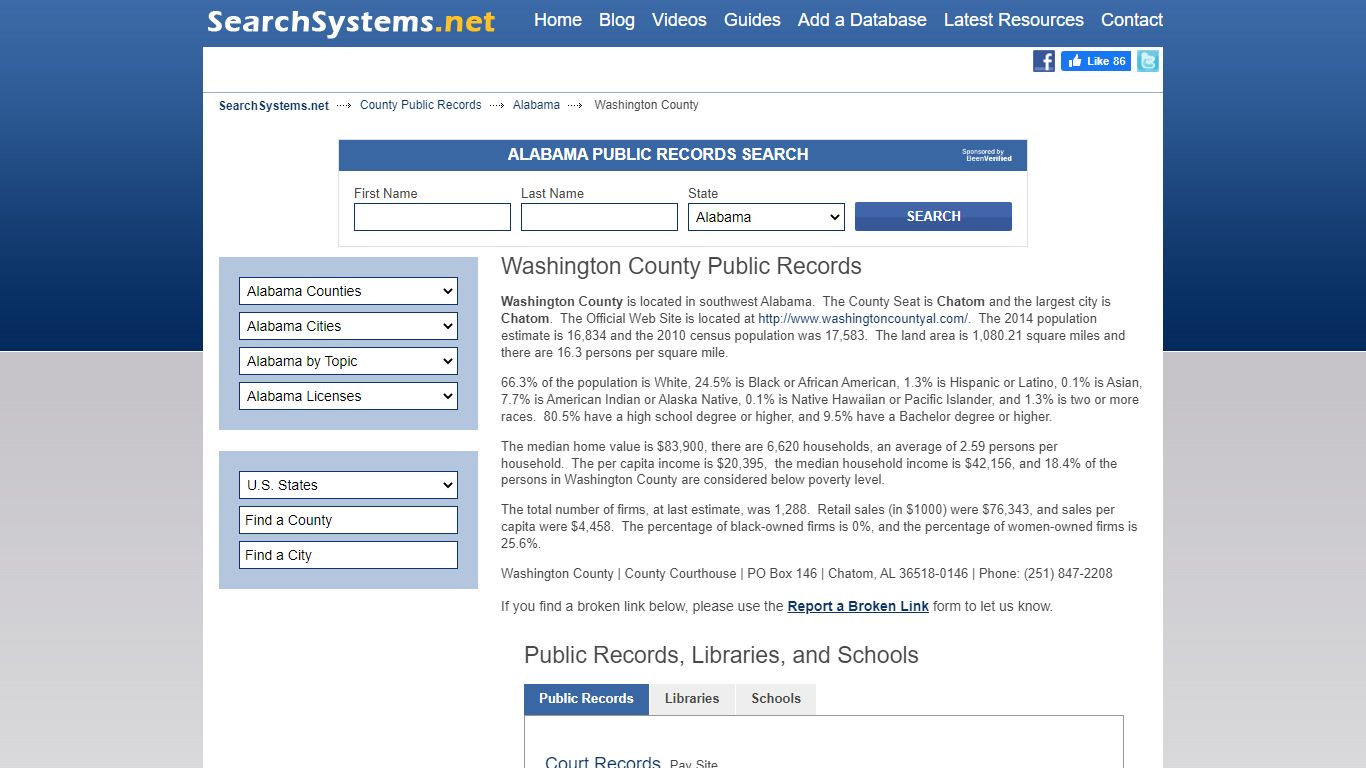 Washington County Criminal and Public Records